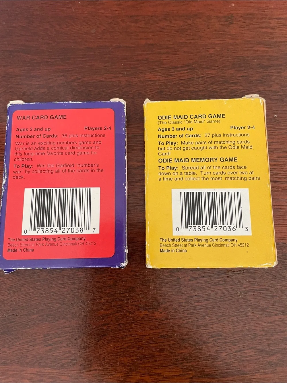 VNT Garfield Card Games Set - Garfield War & Garfield Old Maid -